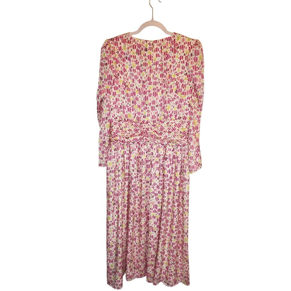 Kate Spade New York Women's 14 Marker Pink Yellow White Floral Devore Dress - Picture 3 of 7